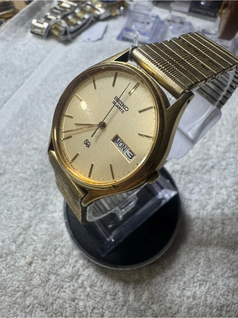 Seiko Gold-Tone Men’s Dress Watch with Day-Date
